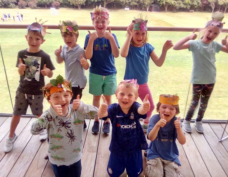 kids having fun in the summer camp