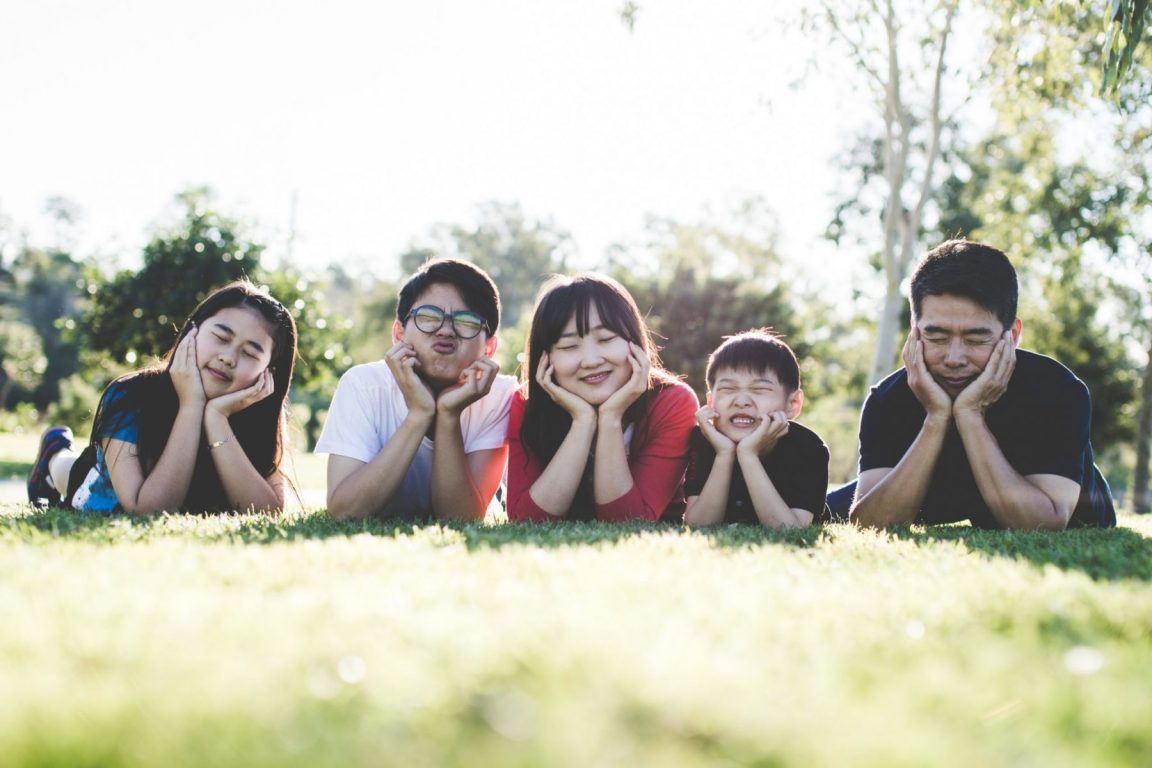 children smiling and enjoying