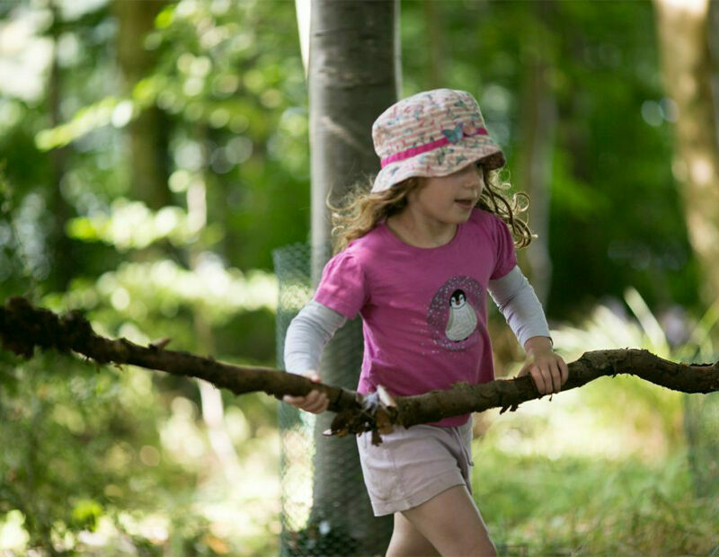 a girl playing outdoor