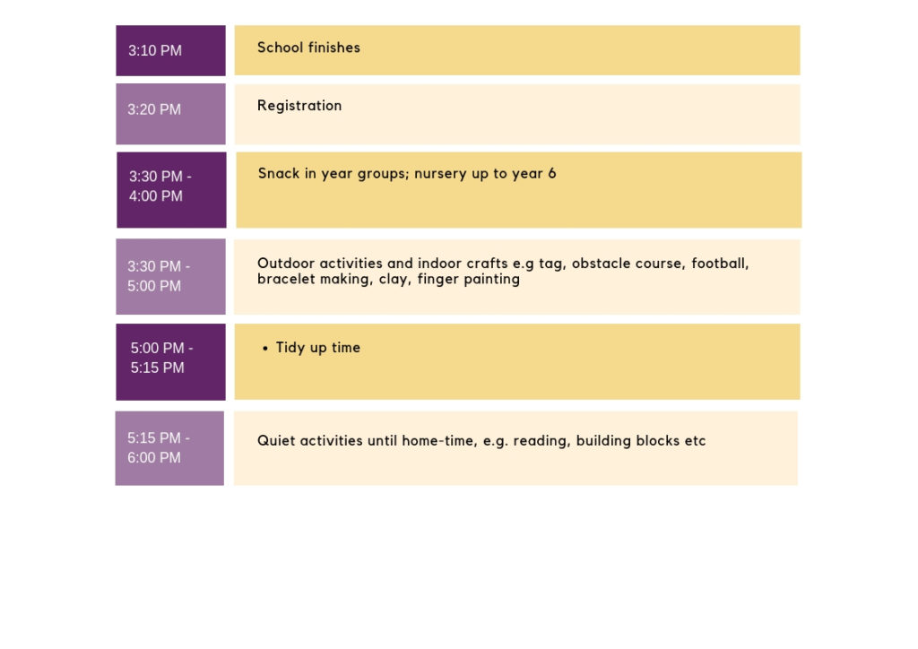 Timetable