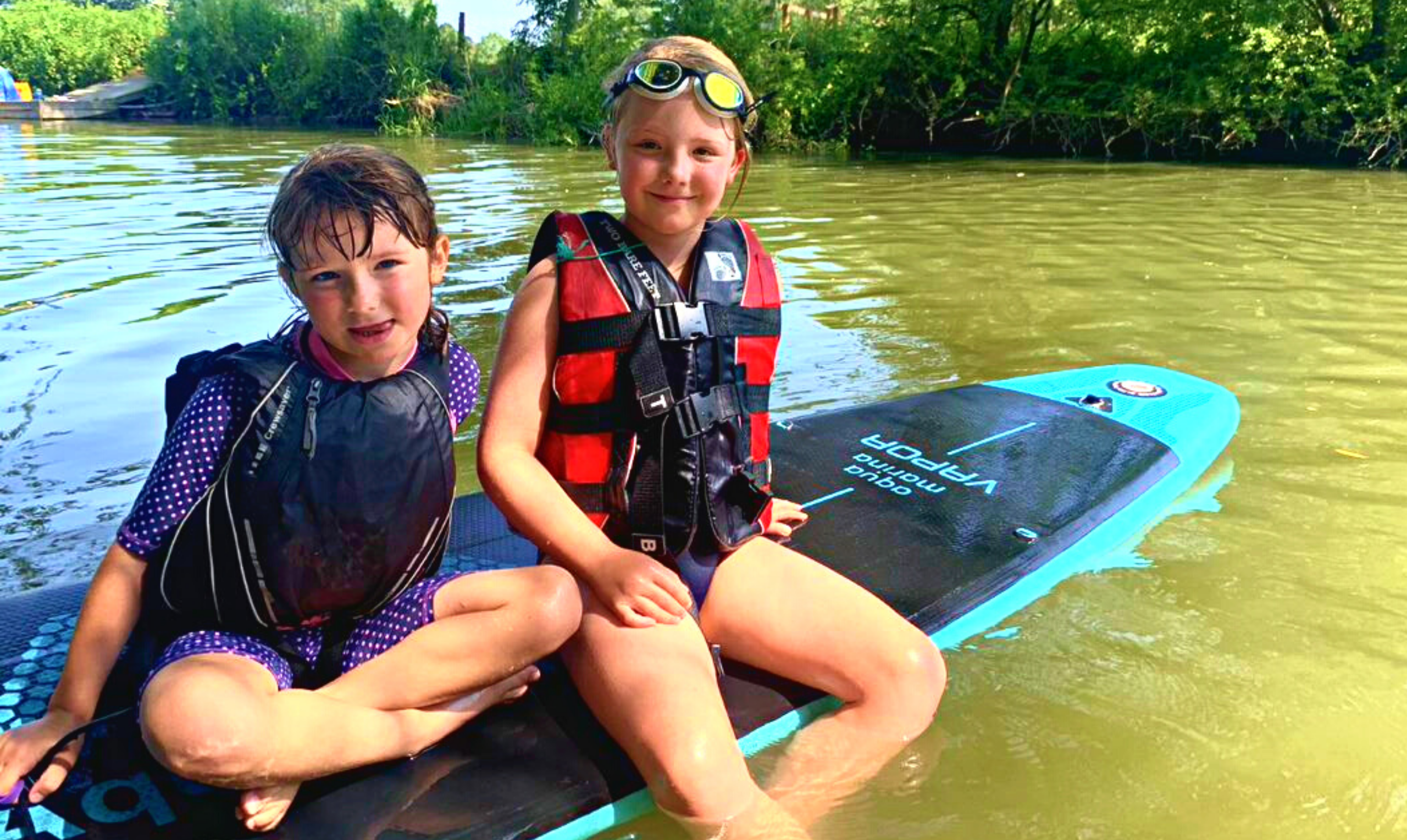 kids on a kayak