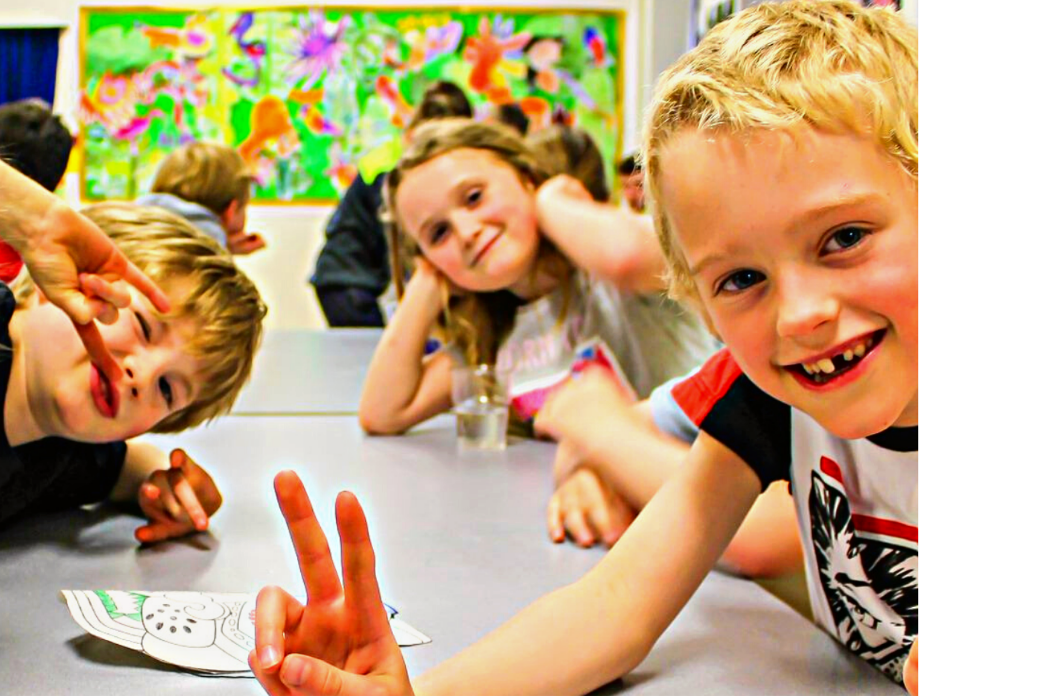 kids posing for photo