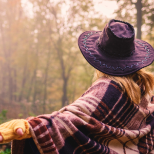 a woman in the nature