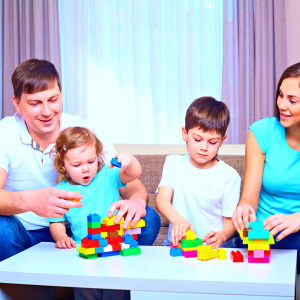 kids playing with blocks