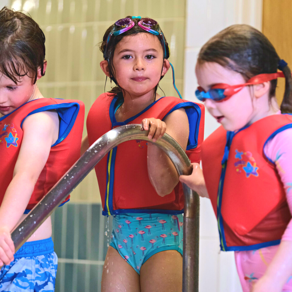 kids ready to swim