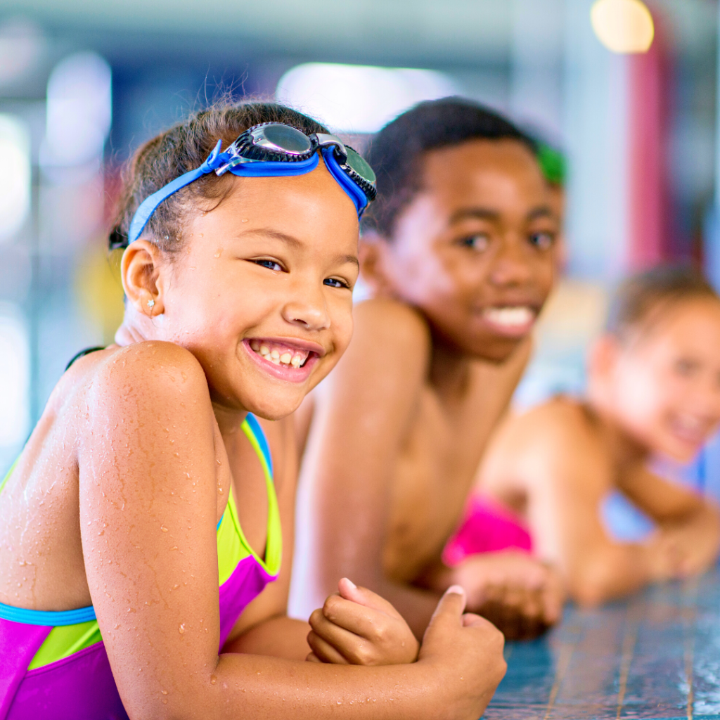 a swimmer smiling