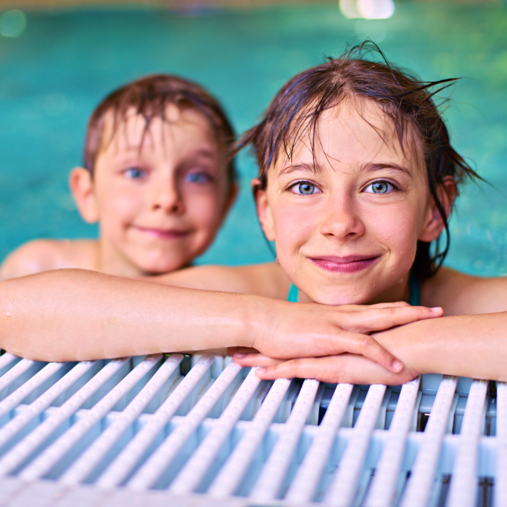 kids after swimming