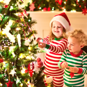 Children involved with Christmas