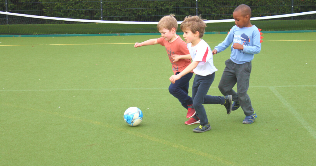 kids playing soccer